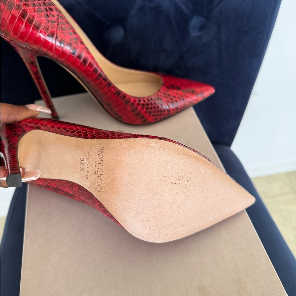 Jimmy Choo Red Python Pump - image 3